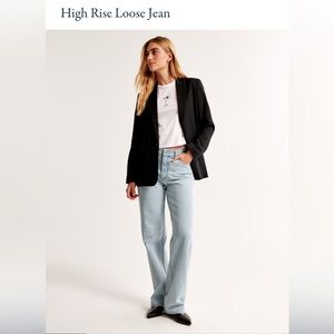 Abercrombie & Fitch High Rise Loose Jeans Size 28/6 LONG